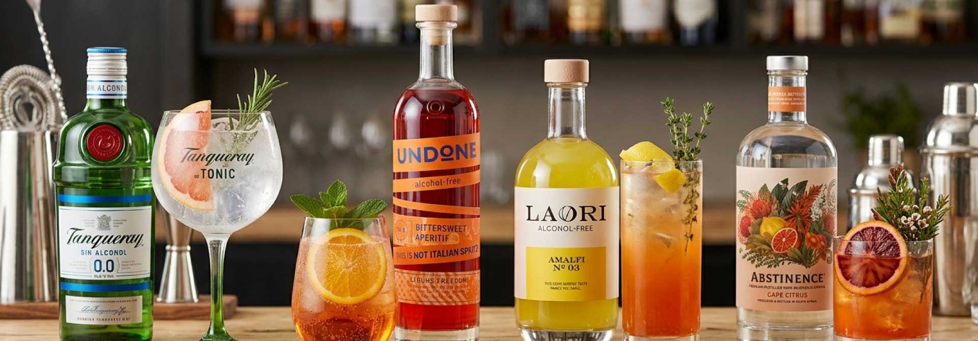 Alkoholfreie Sets und Probierboxen mit verschiedenen Drinks für die Hausbar